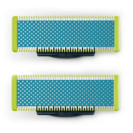 Venoro 2Pcs Replacement Blades Heads for Philips Oneblade Shaver, Blue