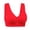 Red, variant on DQRPSEETB Plus Size Bandeau Bras New Front Buckle Bra without Steel Ring Simple Soft Cotton Vest Large Size Bra Underwear for Women Red