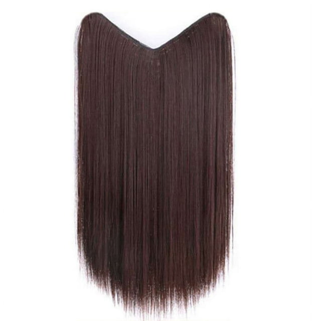 MesaSe Perruque Femme Cheveux Longs Demi-Chef en U Invisible Sans Coutures Longue Lisse