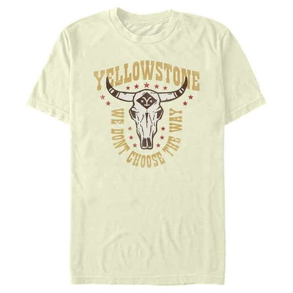 Men's Yellowstone Cow Skull We Don't Choose The Way Graphic T-Shirt
