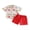 Red, variant on BemeyourBBs Toddler Baby Boys Back to School Outfit Kids Kindergarten Outfits Baby Boy Summer Clothes Stationery Apple Print Collar Short Sleeve Button Down Shirt Tops and Pockets Shorts Set