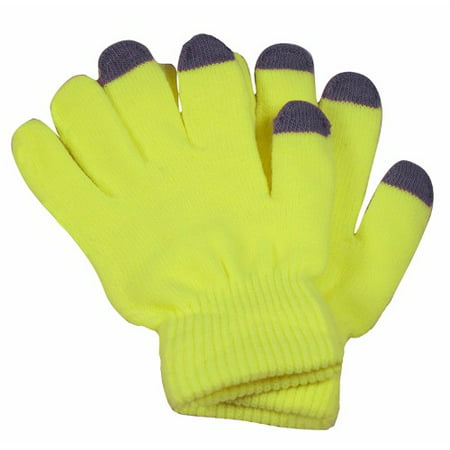 Peach Couture Bright Neon Texting Winter Gloves For iPhone iPad Android Any Touch (Best Gloves For Ipad)