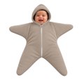 thumbnail image 2 of felwors Baby Starfish Onesie,Cozy Star Babies Swaddle Bag,Infant Soft Fleece One Piece Romper,Fall Winter Warm Outfits, 2 of 7