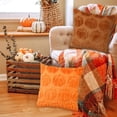 thumbnail image 4 of BEGHT Fall Pillow Covers 18x18 Set of 1 Fall Decorations Halloween Pumpkin Throw Pillow Cases Soft Plush Couch Cushion Case for Porch Sofa Bed Living Room Halloween Farmhouse Home Decor, 4 of 6