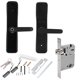 thumbnail image 1 of Cerradura De Puerta De Entrada Inteligente, Cerradura De Puerta Electrónica Huella Digital Bluetooth De Alta Precisión Para El Hogar Para La Oficina Para TUYA Cergrey Como se muestra en la descripción, 1 of 8