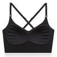 thumbnail image 4 of Brasier Sujetador Deportivo sin Costuras, sin Relleno Ni Aros, Ligero y Cómodo para Yoga, Bralette con Espalda Cruzada y Soporte Incorporado. Grande, 4 of 5