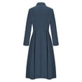thumbnail image 5 of Taylonsss Women's Fashion Turndown Collar V-Neck Long Sleeve Slim Fit Solid Evening Gown Dress with Pocket for Casual Party Wedding Spring Occasions, 5 of 6