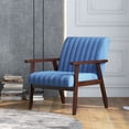 thumbnail image 2 of HOMCOM Chaise d'Appoint Moderne avec Pieds en Bois Design Capitonné pour Chambre, 2 of 10