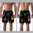 thumbnail image 3 of luoweisi Men's Beach Shorts Quick Dry Swim Trunks with Mesh Lining Retro Lantern M, 3 of 5
