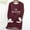 #100-Wine, variant on Ounisa Women's Letter Print Crewneck Casual Loose T Shirt Long Sleeve Tunic Tops Sweatshirt with Pockets