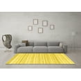 thumbnail image 3 of Ahgly Company Indoor Square Solid Yellow Modern Area Rugs, 8' Square, 3 of 4