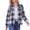 White, variant on DondPO Long Sleeve Shirts Dress Shirts for Women Plaid Shirts For Women Long Sleeve Button Down Christmas Fall Jacket Womens Tops Flannel Shirt Black L