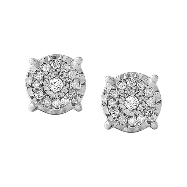 1 10 cttw diamond sterling silver earrings