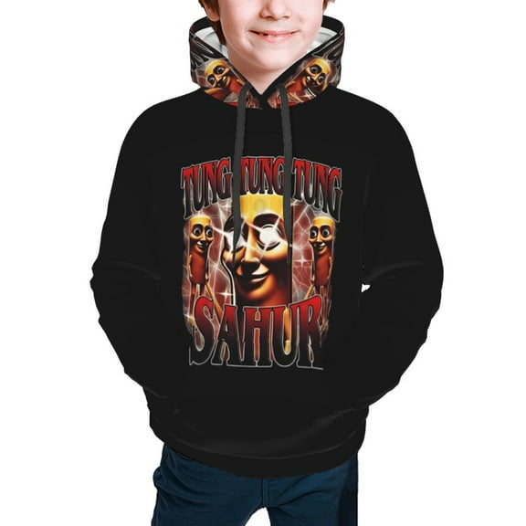Italian Brainrot Kids' Hoodie 3d Print Sweatshirt Soft Pullover Hooded With Big Pockets For Boys Or Girls Small