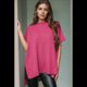 thumbnail image 5 of Suéter Holgado de Corta con Hombros Caídos para Mujer, Color Rojo Rosa, Talla M, 5 of 9