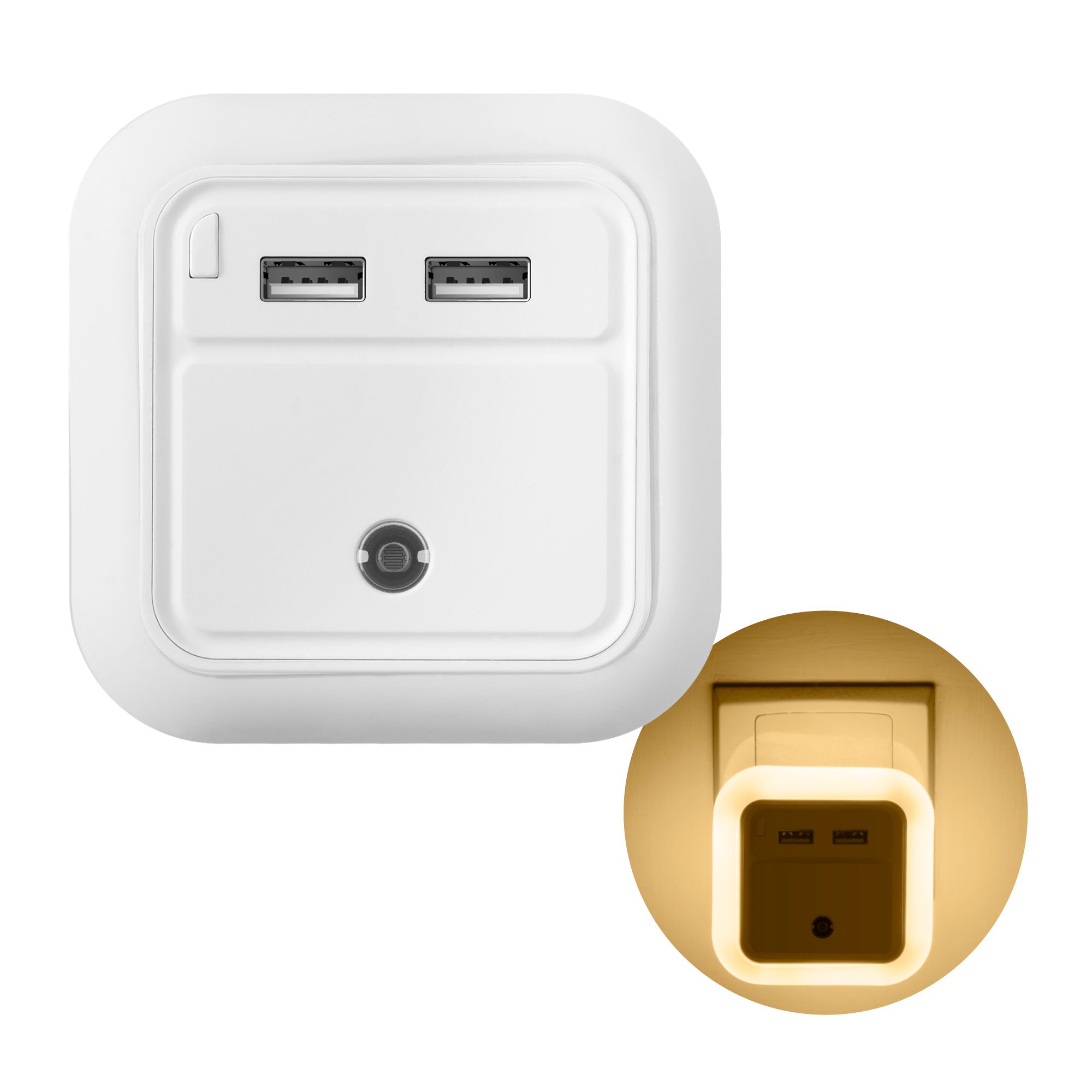 Cobble Pro Motion Sensor LED Wall Night Light With Dual Charging USB