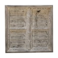 thumbnail image 4 of Antique Teak Wood Door Repurposed 43" Square Distressed White Coffee Table | Country Ranch Style Center Table | Unique Unusual Coffee Table, 4 of 6