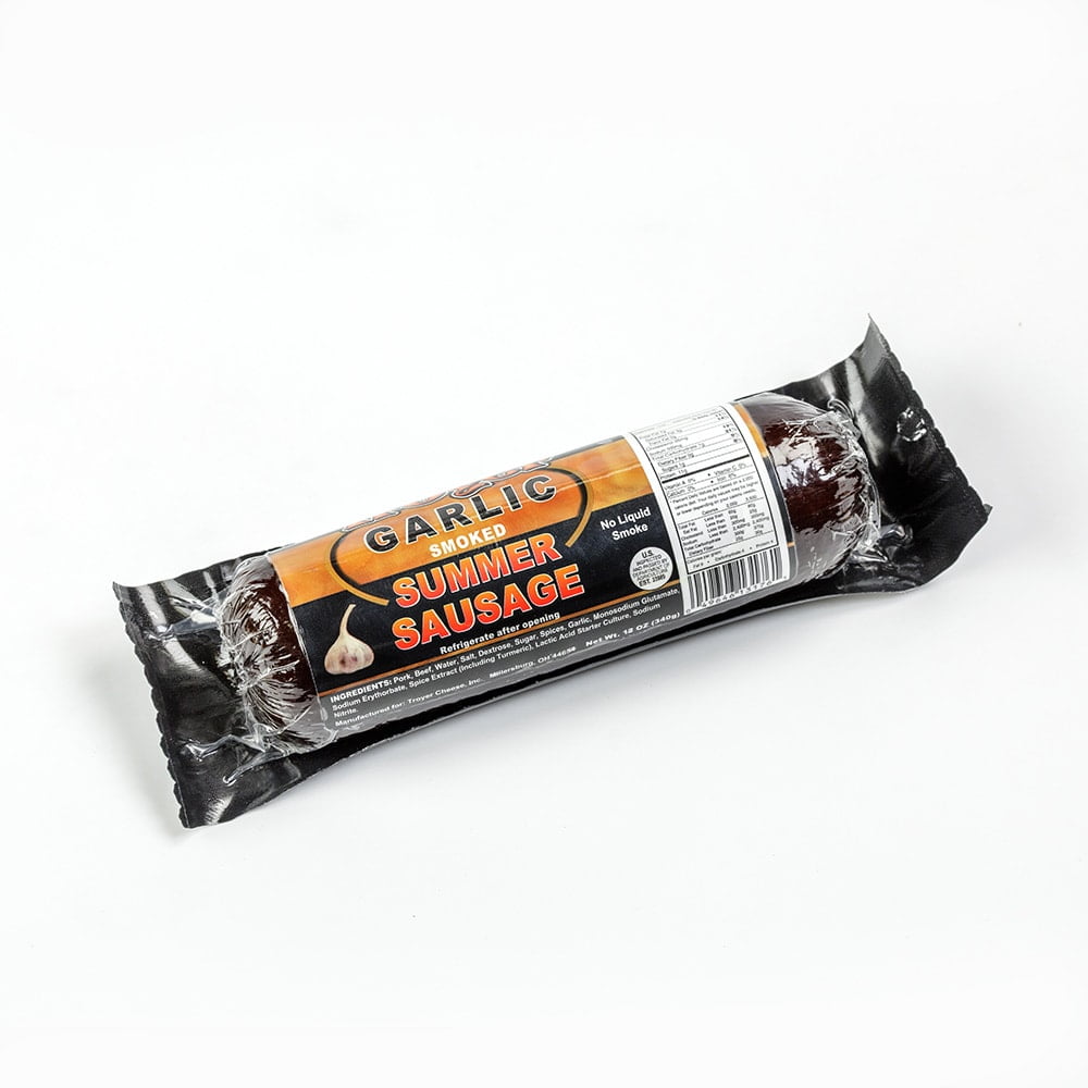 Summer Sausage Garlic from Amish Country Slice and Enjoy Pack of 2