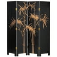 thumbnail image 4 of Oriental Furniture 6 ft. Tall Gold Lacquer Room Divider - Cranes, 4 of 7