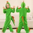 thumbnail image 6 of Odeerbi Kids Boys Girls Dinosaur Bodysuit Stage Performance Clothes Children's Clothing Cute Little Dinosaur Animal Furry Jumpsuit Stage Play Pants Green, 6 of 7