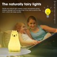 thumbnail image 5 of Lámpara nocturna para niños (lámpara de silicona) luz nocturna de pingüino recargable usb, 9 colores reemplazables, con sensor táctil y control remoto, adecuada para bebés / niños / camas para ad, 5 of 5