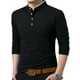 thumbnail image 3 of Sunloudy Hombres Primavera Otoño Slim Tops Color sólido Manga larga Cuello alto Camisas con botones Sunloudy moda, 3 of 6