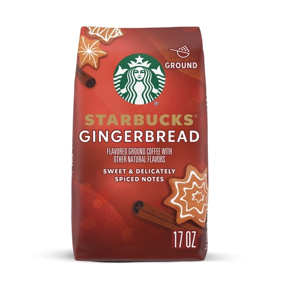 Starbucks Gingerbread Naturally Flavored Coffee, 100% Arabica, Limited Edition, 17 oz