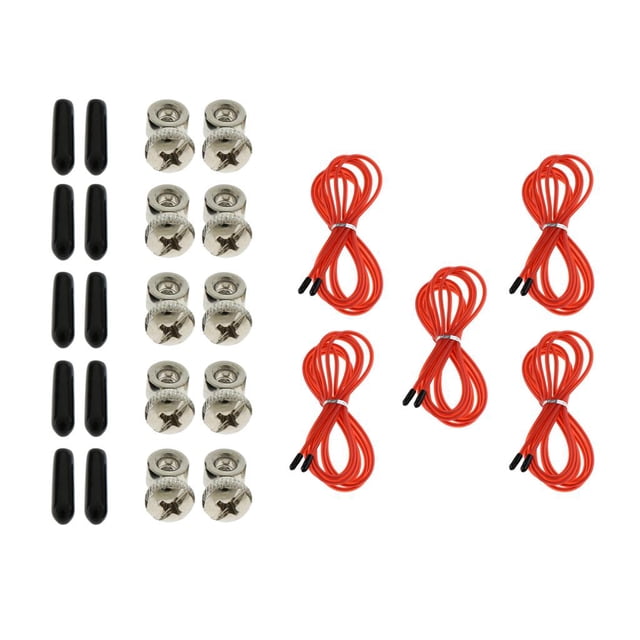 5 Juegos Cable de Repuesto de material acero Inoxidable PVC para y Reducir Grasa rojo