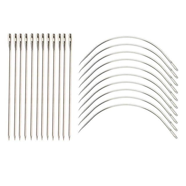Herramientas de Gancho de Costura de Extensión de Cabello 24 Piezas Macarena Agujas de extensión de cabello