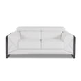 thumbnail image 2 of Titan Furnishings 75" Modern Genuine Italian Leather Loveseat in White, 2 of 8