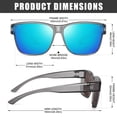 thumbnail image 4 of Gafas de Sol Polarizadas Peekaco UV400 para Hombres y Mujeres que se Ponen Sobre los Anteojos, 4 of 7