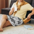 thumbnail image 3 of Haiem Gray Tractor Men's Pajama Short with Soft Woven Cotton Elastic Waistband Sleep Short-X-Large, 3 of 9