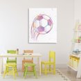 thumbnail image 2 of Stupell Industries Fast Pastel Soccer Ball Canvas Wall Art, design by Marcus Prime, 40 x 30, 2 of 7