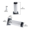 thumbnail image 2 of Uxcell 5 Inch Furniture Legs Stainless Steel Feet Sofa Table Cabinet Shelves Leg Replacement Adjustable Height 4pcs, 2 of 7