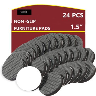 TIKA 100-Pack Self-Adhesive Non-Skid Rubber Feet – Black Chair & Table Leg Floor Protectors