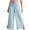 Light Blue, variant on Summer Savings Clearance 2025! Loopsun Womens Pants, Wide Leg Pants for Women, Women Solid Elastic Waist Sports and Leisure Drawstring Pocket Slit Legs Long Pants Black L
