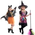 thumbnail image 5 of Accesorios de disfraz de bruja de Halloween, vestido de princesa de fiesta de Carnaval para el Día de Todos los Santos, actuación de escenario para niñas, 5 of 5