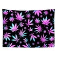 thumbnail image 3 of Purple Weed Plant Tapestry Wall Hanging Cool Psychedelic Cannabis Marijuana Leaf Wall Tapestry for Bedroom Aesthetic Modern Hippie Black Tapestry for Living Room College Dorm Decor,92.5Wx70.9H inch, 3 of 6