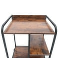 thumbnail image 6 of Home Office Desk Mobile Carts, Solid Wood and Iron Walnut Colour, 19.68 x 15.74 x 25.59 inches, 6 of 12