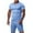 Light Blue, variant on Men's 2 Piece Outfits Short Sleeve T-shirt Tracksuit Summer Tee Shirt and Shorts Set 2 Sets Casual Sports Suit