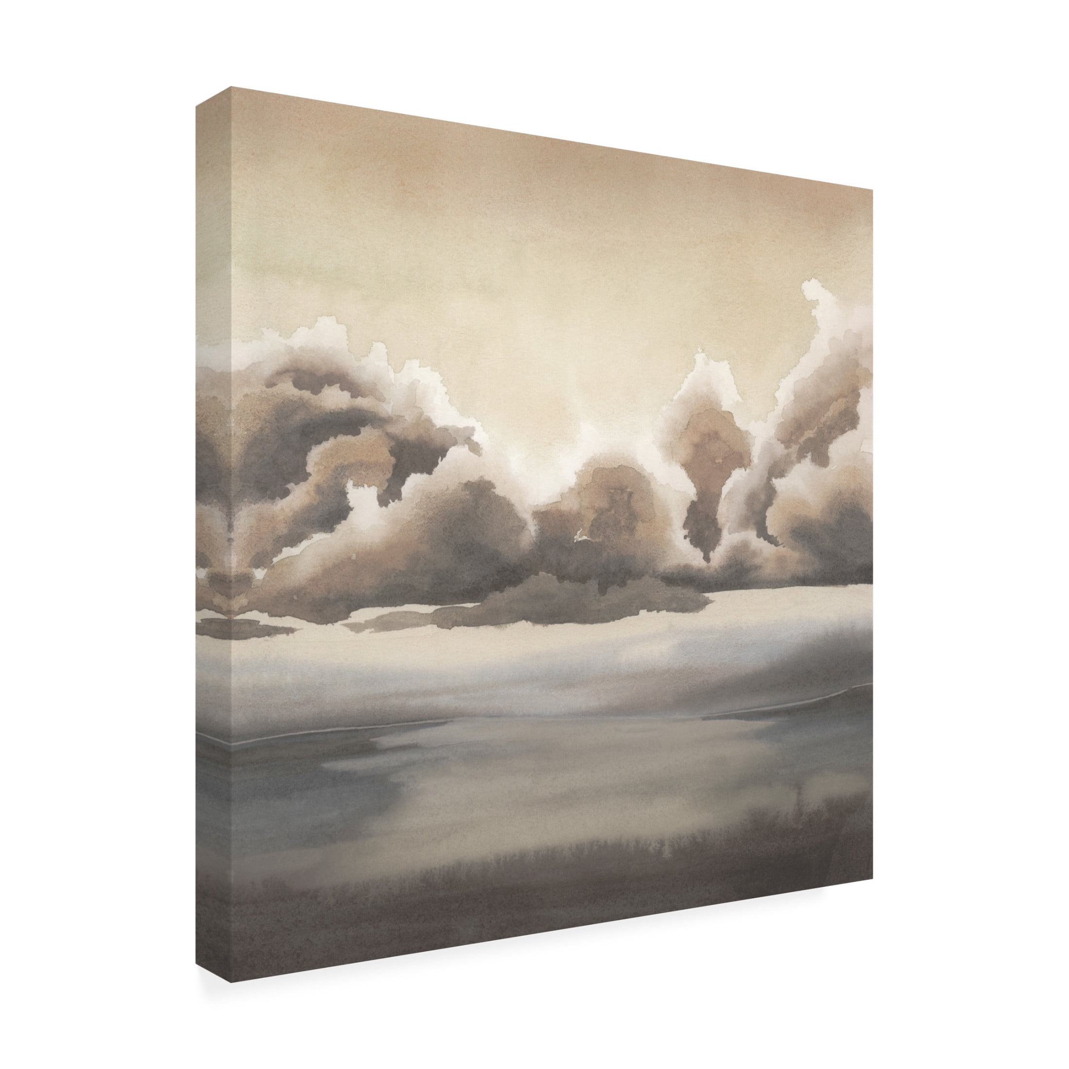 Canvas Wall Art - Grace Popp 'Sepia Sea Fret I' Wall Art for Living Room, Bedroom, or Office Décor by Trademark Fine Art - 24 x 24 Inches