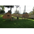 thumbnail image 4 of 160" Chicken Coop Outdoor Wooden Rabbit Hutch Poultry House with Chicken Run Cage, Egg Box & Waterproof Roof, 4 of 5