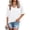 51#White, variant on Womens Summer Tops V Neck Short Sleeve Casual Loose Fit Flowy Basic Tees Cute Lightweight T Shirts S-2XL
