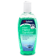 Instant Hand Sanitizer by Safetec, Fresh Scent, 8-Ounce, 2 Bottles With Aloe Vera