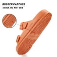 thumbnail image 4 of VICT POPU Womens Sandals Adjustable Double Buckle Strap Waterproof EVA Flat Slides，Orange,Sizes 8, 4 of 6