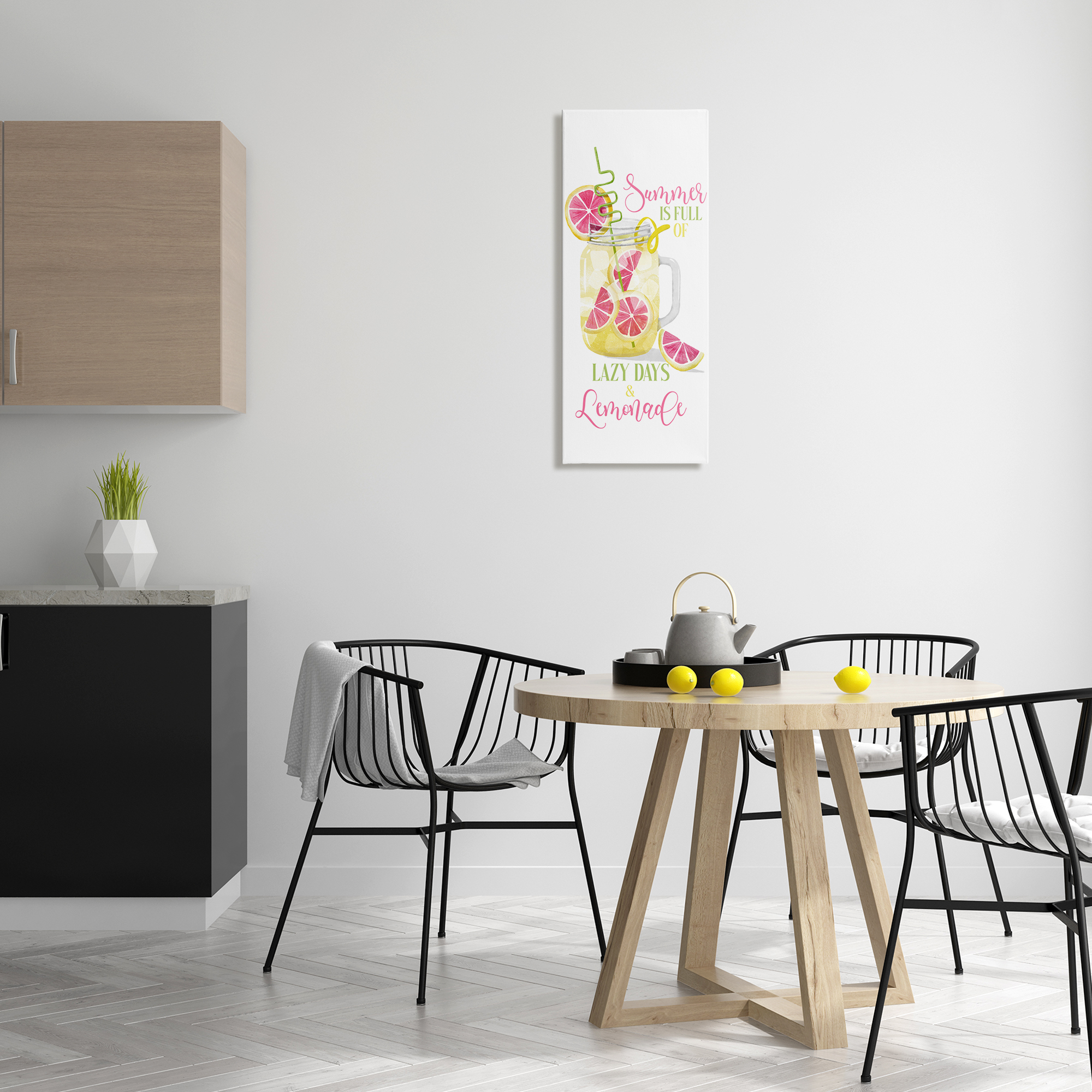 Stupell Industries Fun Summer Lemonade Food & Beverage Painting Wrapped Canvas Art Print Wall Art, 13 x 30