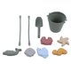 thumbnail image 1 of Silicone Beach Toys Baby Sand Play Toys Set Includes Silicone Bucket Animal Model Sand Shovel StringOlive Green, 1 of 4