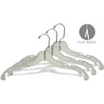 thumbnail image 3 of International Hanger Matte Black Plastic 4-Notches Top Hanger, 25 Pack, 3 of 5