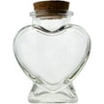 thumbnail image 1 of Mini botella de vidrio en forma de corazón Mini corazón Frascos de vidrio Botellas Frascos de almacenamiento transparentes Contenedores de botellas Viales Botella de deseo con corcho, 1 of 4