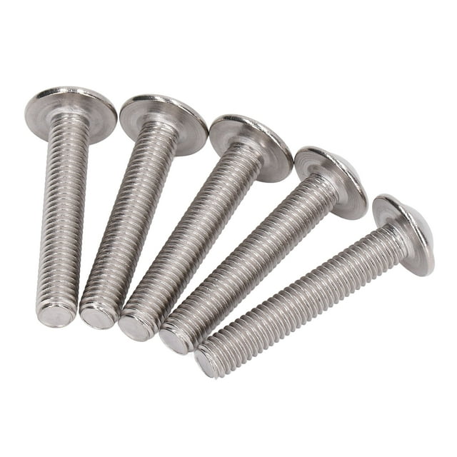 Kit de Vis à Tête Bouton à Bride, Prévention Chimique Boutons Tête Douille Roulement Plus Grand Résistance à la Corrosion A2-70 Acier Inoxydable pour Bois